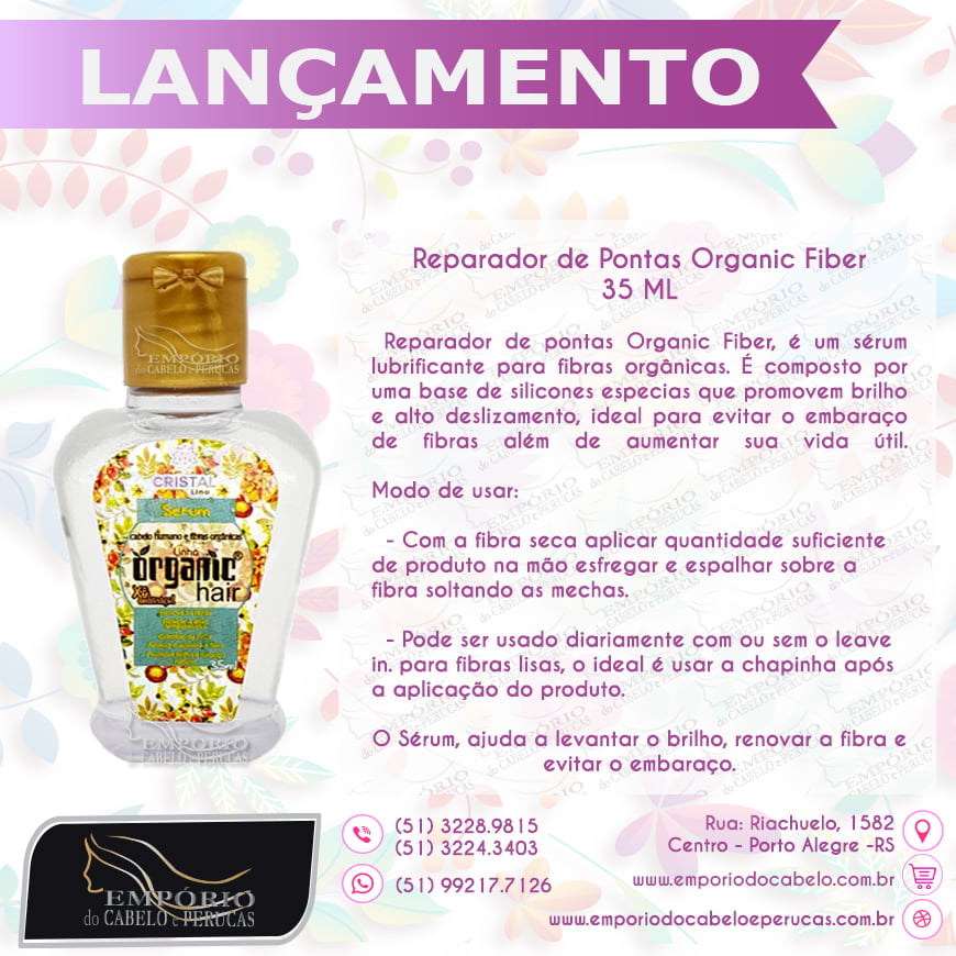 SERUM ORGÂNIC HAIR 35ml - EMPÓRIO DO CABELO E PERUCAS