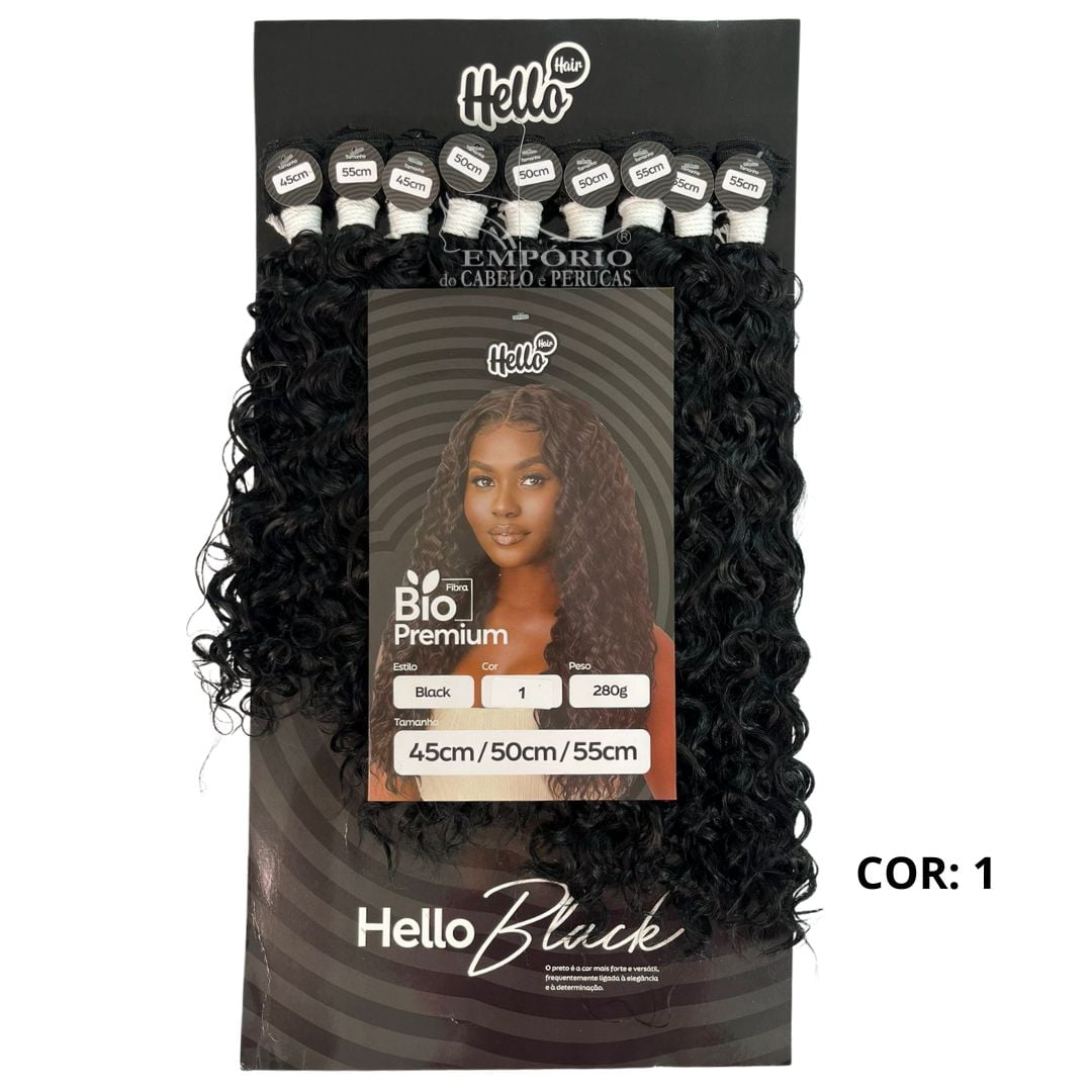 CABELO BIO FIBRA HELLO HAIR BLACK 