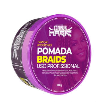 POMADA BRAIDS INCOLOR ESPONJA MAGIC USO PROFISSIONAL 500GR POMADA BRAIDS INCOLOR ESPONJA MAGIC USO PROFISSIONAL 500GR