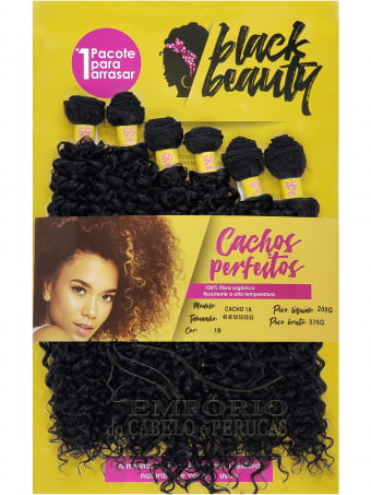 CABELO ORGÂNICO BLACK BEAUTY CACHO 1A CABELO ORGÂNICO BLACK BEAUTY CACHO 1A