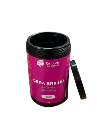 CERA BRILHO EMPÓRIO DO CABELO 1KG EMBALAGEM PRETA / PRODUTO INCOLOR CERA BRILHO EMPÓRIO DO CABELO 1KG EMBALAGEM PRETA / PRODUTO INCOLOR