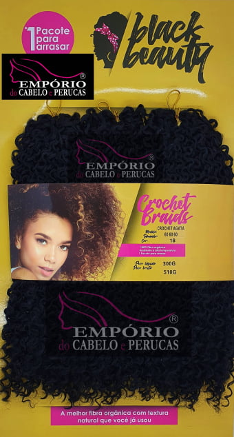 CABELO ORGÂNICO BLACK BEAUTY CROCHET BRAIDS AGATA 300gr CABELO ORGÂNICO BLACK BEAUTY CROCHET BRAIDS AGATA 300gr